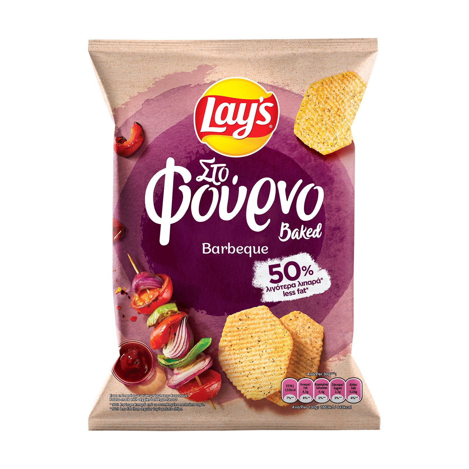 LAY'S Στο Φούρνο Πατατάκια Barbeque 105g