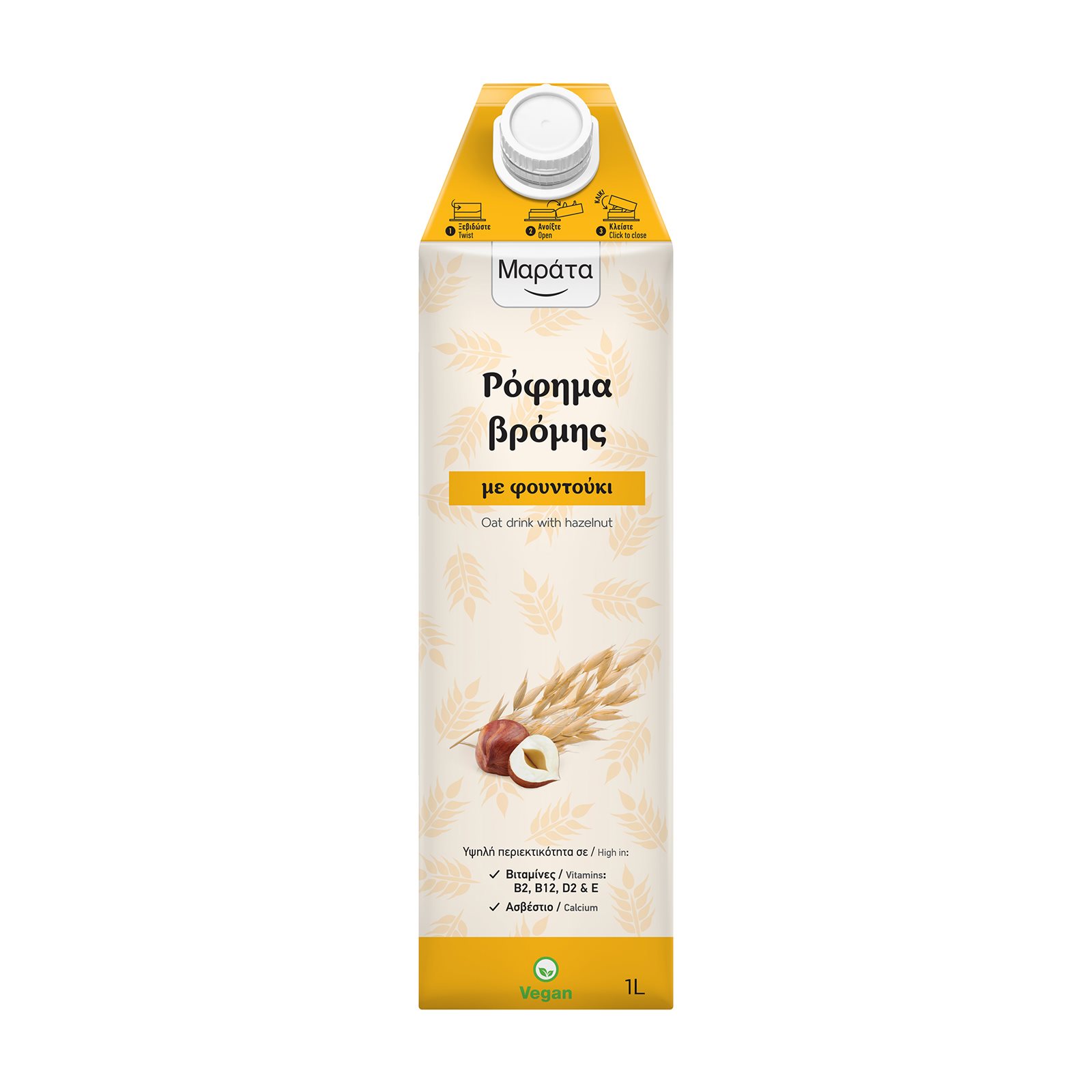 ΜΑΡΑΤΑ Ρόφημα Βρώμης με Φουντούκι Vegan 1lt