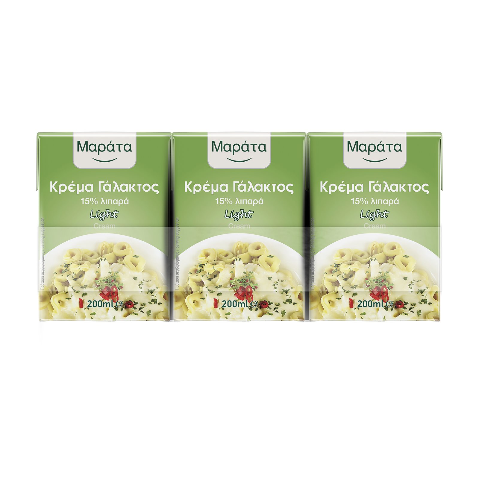 ΜΑΡΑΤΑ Κρέμα Γάλακτος Light 15% 3x200ml