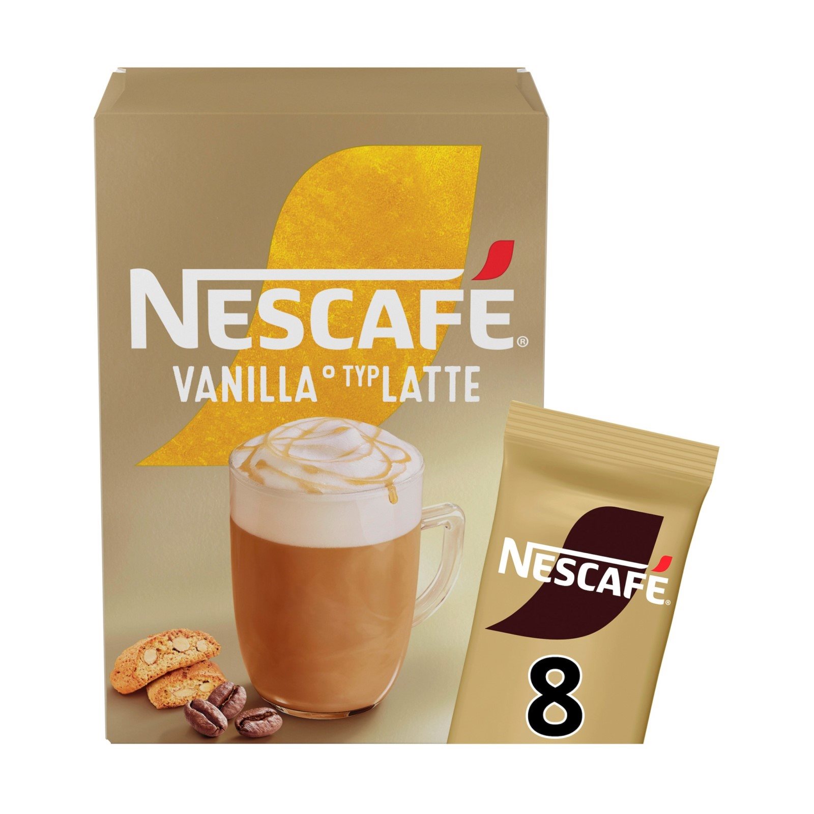NESCAFE Στιγμιαίο Ρόφημα Καφέ Vanilla Latte 8x17g