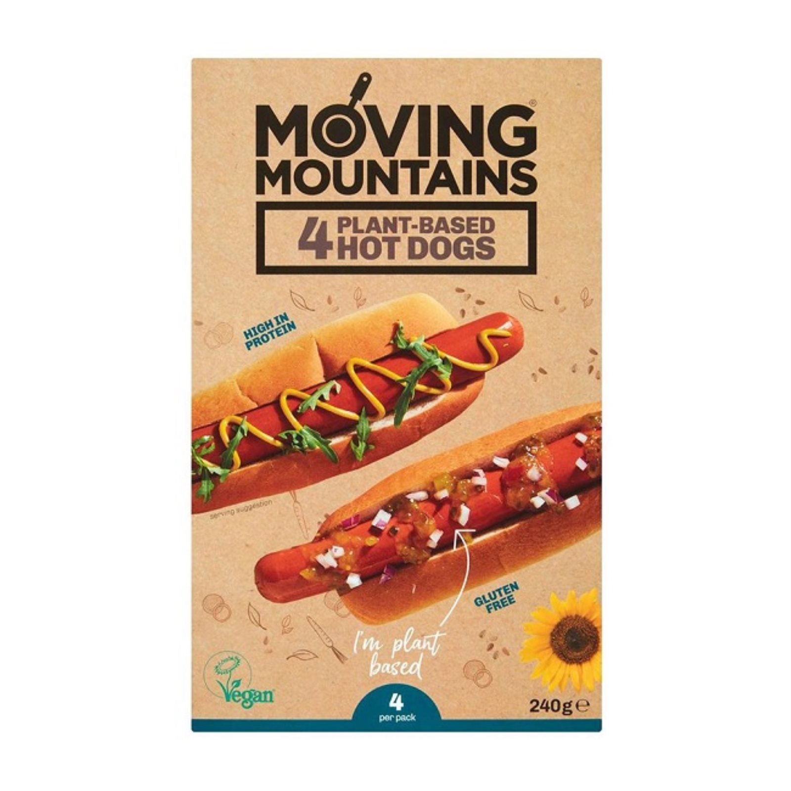Φυτικά Λουκάνικα MOVING MOUNTAINS Hot Dog Vegan 240gr ΣΚΛΑΒΕΝΙΤΗΣ