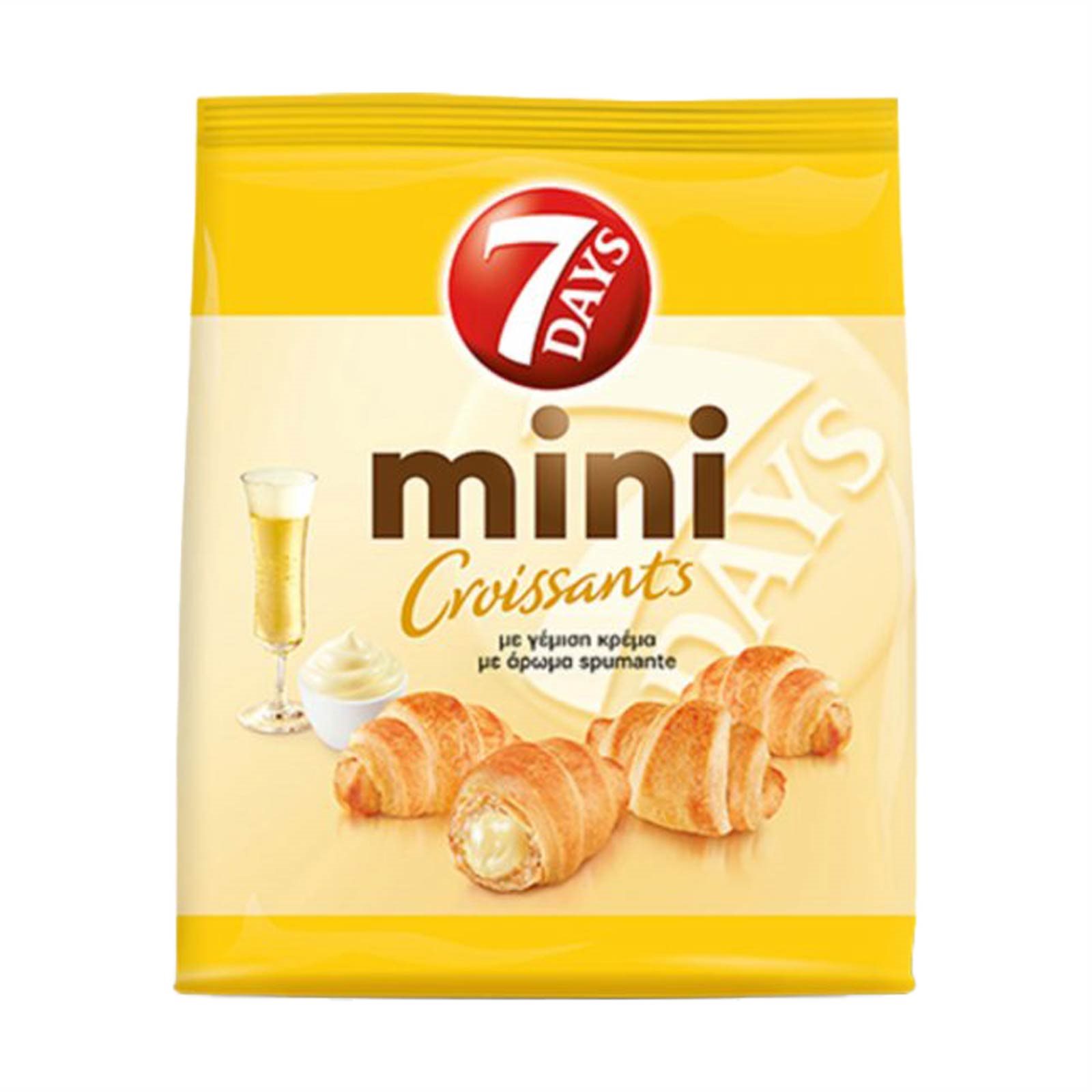 7DAYS Mini Κρουασάν με Κρέμα με Άρωμα Spumante 72g | ΣΚΛΑΒΕΝΙΤΗΣ