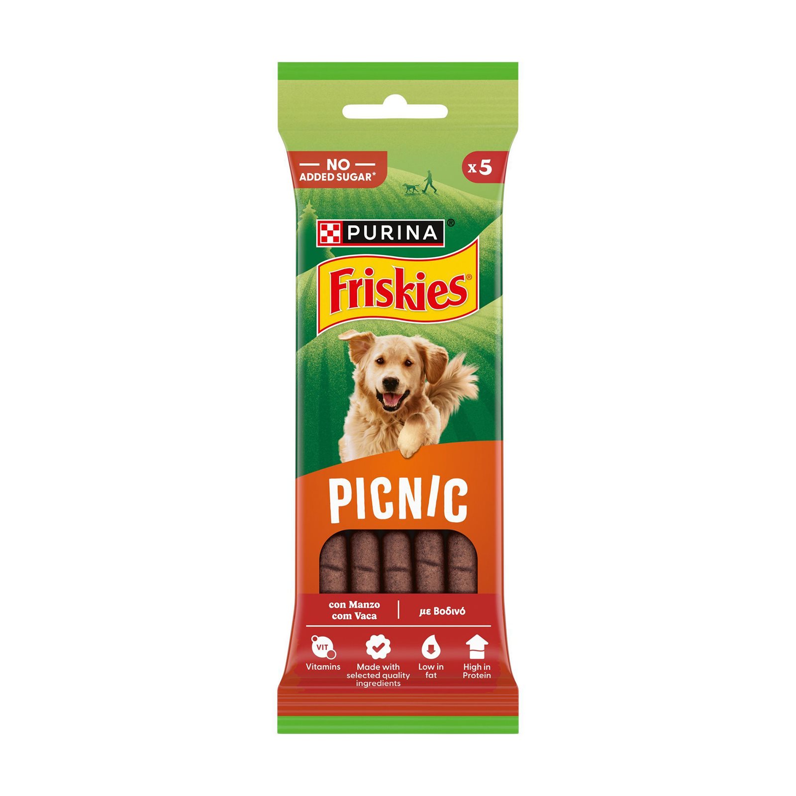 FRISKIES Picnic Σνακ Σκύλου με Βοδινό 5τεμ 42g