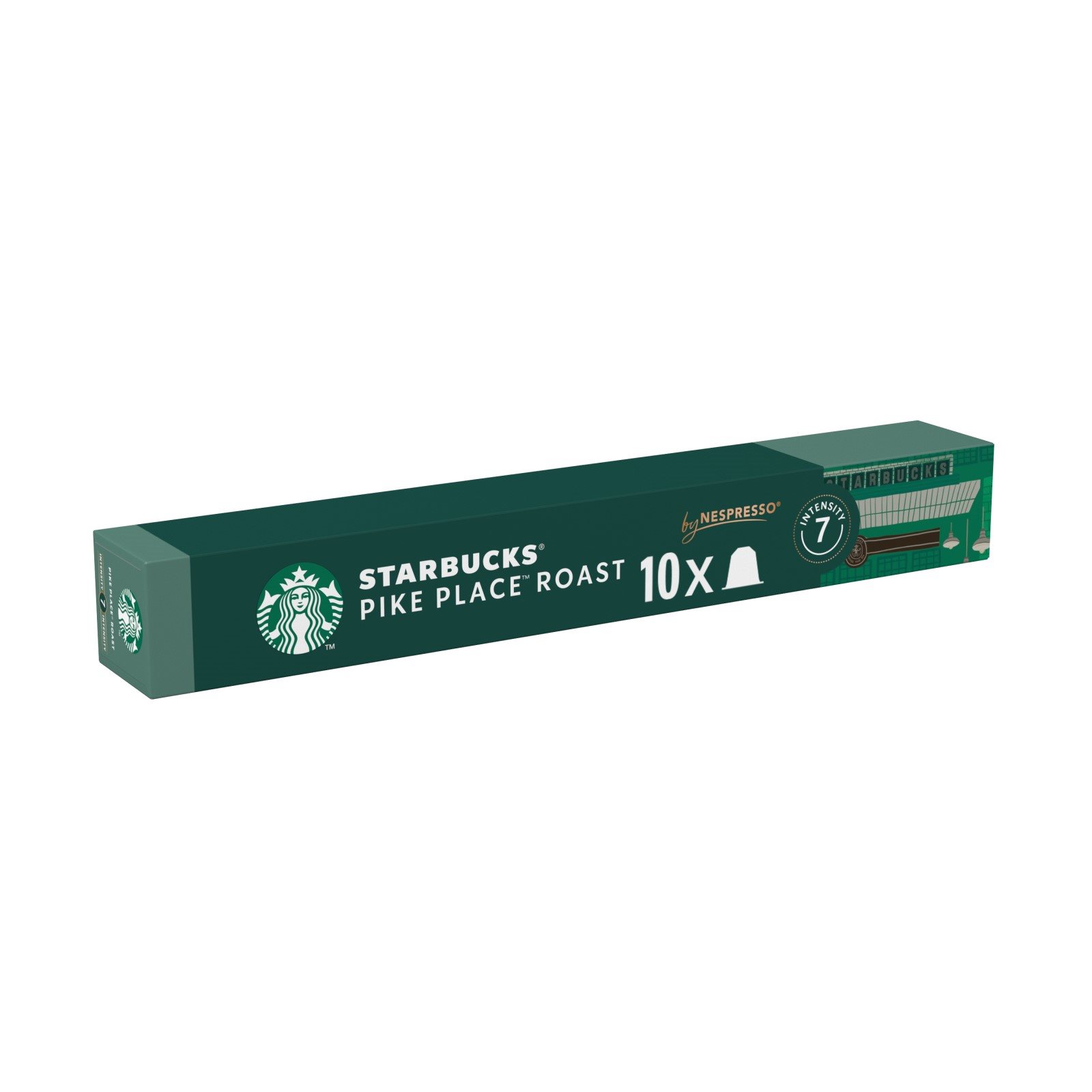 STARBUCKS Καφές Espresso Pike Place Roast Lungo 10 κάψουλες συμβατές με μηχανή Nespresso 53g