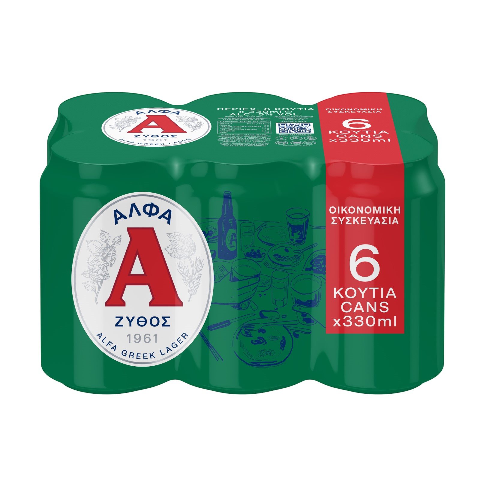 ΑΛΦΑ Μπίρα Lager 6x330ml