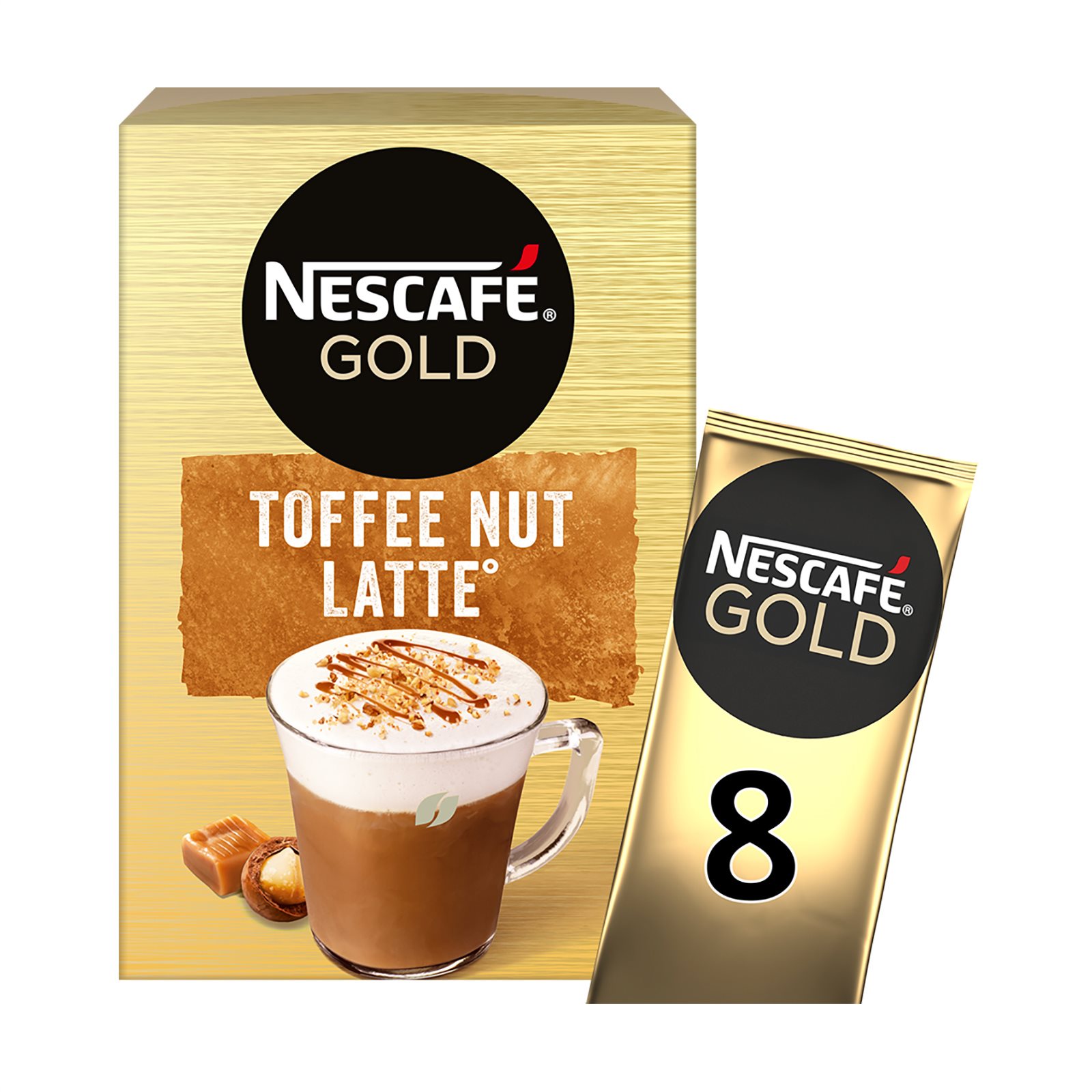 NESCAFE Gold Καφές Στιγμιαίος Toffee Nut Latte 8x18,6g ΣΚΛΑΒΕΝΙΤΗΣ