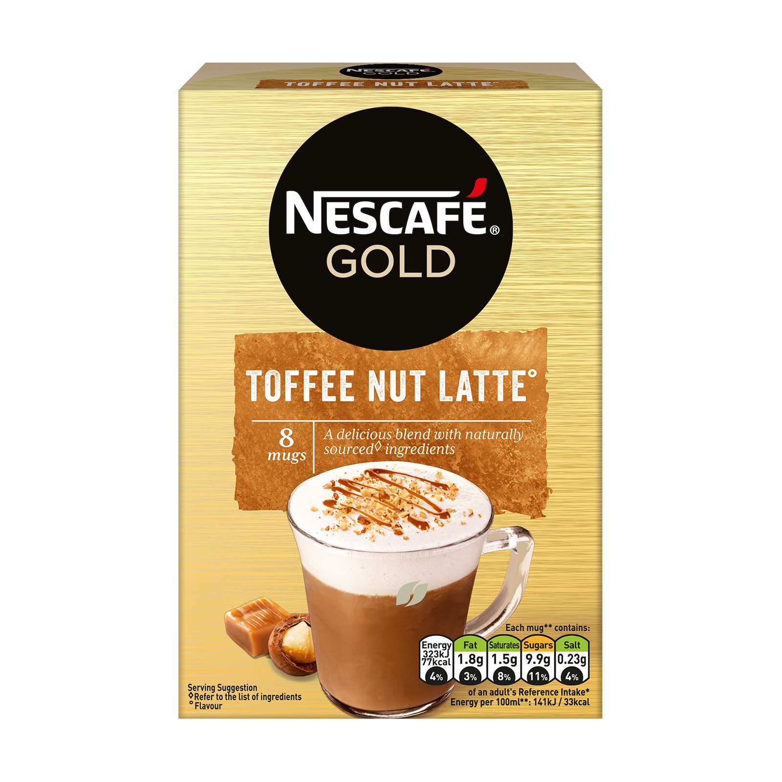 NESCAFE Gold Καφές Στιγμιαίος Toffee Nut Latte 8x18,6g ΣΚΛΑΒΕΝΙΤΗΣ