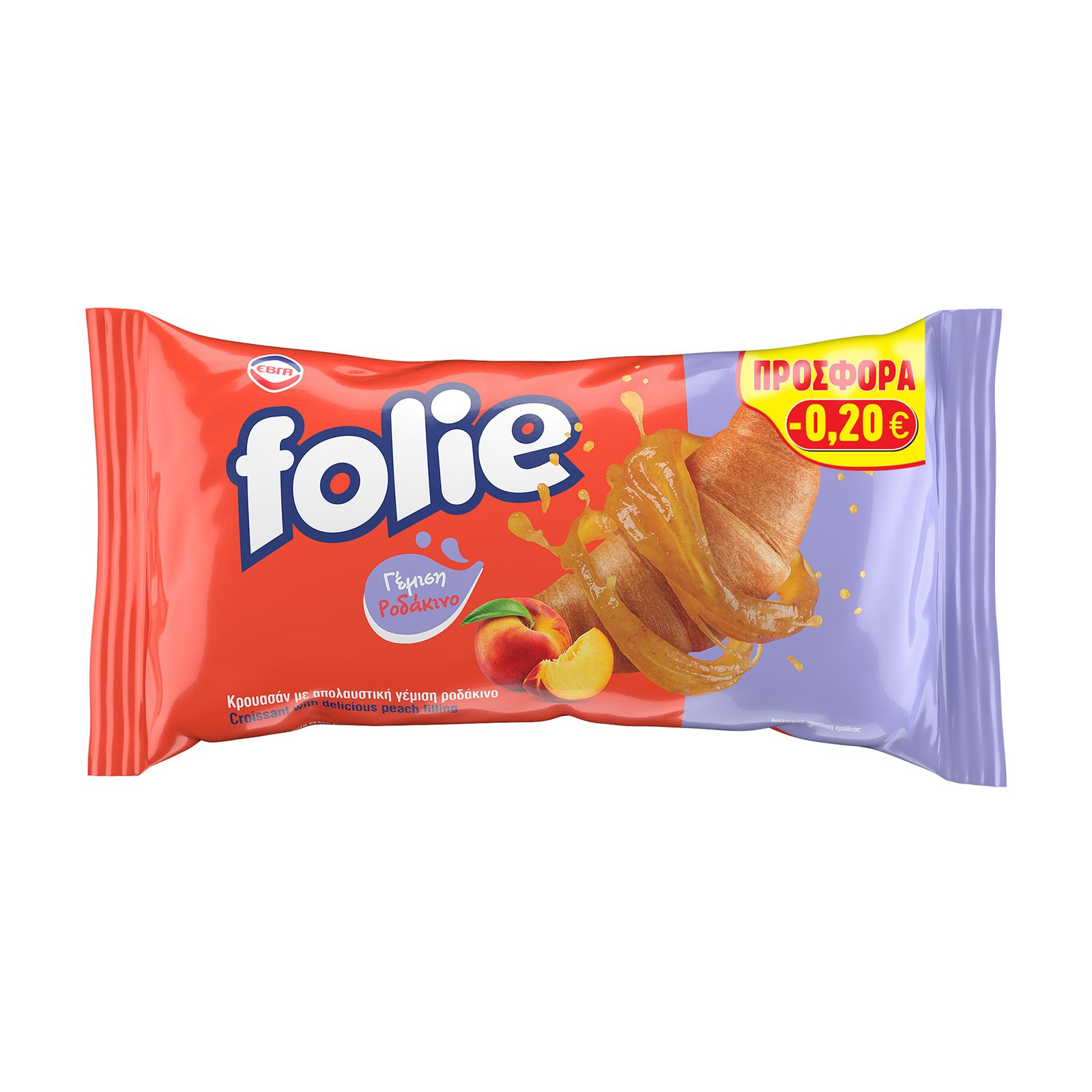 FOLIE Κρουασάν με γέμιση Ροδάκινο 100gr ΣΚΛΑΒΕΝΙΤΗΣ