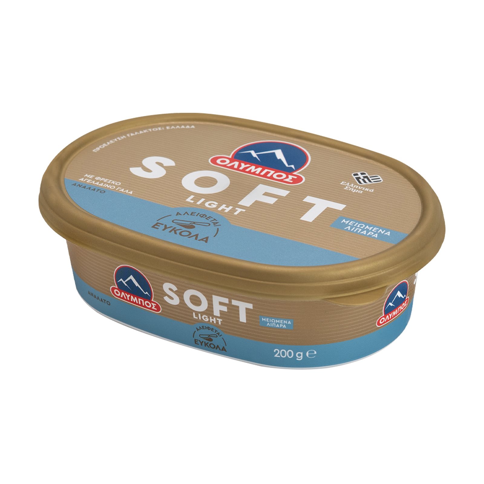 ΟΛΥΜΠΟΣ Soft Βούτυρο Αγελάδος Light Ανάλατο 200g