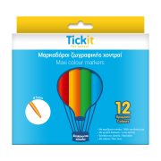 TICKIT Μαρκαδόροι Ζωγραφικής Χονδροί 12τεμ