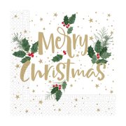 Χαρτοπετσέτες Χριστουγεννιάτικες Merry Xmas 3φύλλων 33x33cm 20τεμ 85gr