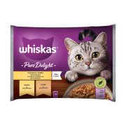 WHISKAS Υγρή Τροφή Γάτας 1+ετών Επιλεγμένα Πουλερικά σε Ζελέ 4x85g