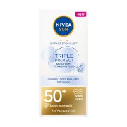 NIVEA SUN Uv Face Triple Protection Αντηλιακή Κρέμα Προσώπου Spf50+ 50ml