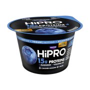 DANONE HiPro Protein Επιδόρπιο Γιαουρτιού με Μύρτιλο Χωρίς γλουτένη Χωρίς προσθήκη ζάχαρης 160g