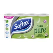SOFTEX Classic Pure Χαρτί Υγείας 2 Φύλλων 8τεμ 496g