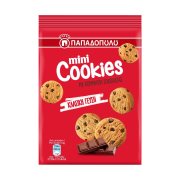 ΠΑΠΑΔΟΠΟΥΛΟΥ Μίνι Cookies Μπισκότα με Κομμάτια Μαύρης Σοκολάτας & Σοκολάτας Γάλακτος 70gr