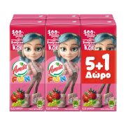 AMITA Fun Φυσικός Χυμός Φράουλα Σταφύλι Μήλο 5x250ml +1Δώρο