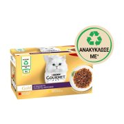PURINA Gourmet Gold Ζουμερός Πειρασμός Υγρή Τροφή Γάτας με Βοδινό & Κοτόπουλο 4x85g