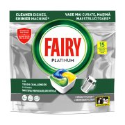 FAIRY Platinum Απορρυπαντικό Πλυντηρίου Πιάτων Ταμπλέτες Λεμόνι 15τεμ