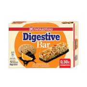 ΠΑΠΑΔΟΠΟΥΛΟΥ Digestive Bar Μπάρες Δημητριακών με Πορτοκάλι & Επικάλυψη Μαύρης Σοκολάτας 5x28gr