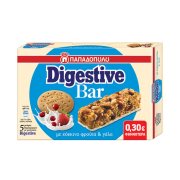 ΠΑΠΑΔΟΠΟΥΛΟΥ Digestive Bar Μπάρες Δημητριακών με Κόκκινα Φρούτα & Γάλα 5x28gr