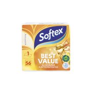 SOFTEX Χαρτοπετσέτες Λευκές 56 φύλλα 85,7gr