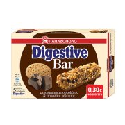 ΠΑΠΑΔΟΠΟΥΛΟΥ Digestive Bar Μπάρες Δημητριακών με Κομματάκια Σοκολάτας Γάλακτος 5x28gr 