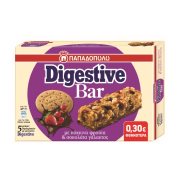 ΠΑΠΑΔΟΠΟΥΛΟΥ Digestive Bar Μπάρες Δημητριακών με Κόκκινα Φρούτα & Σοκολάτα Γάλακτος 5x28gr 