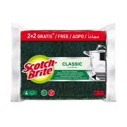 SCOTCH-BRITE Σφουγγαράκι Πράσινο 2τεμ +2 Δώρο