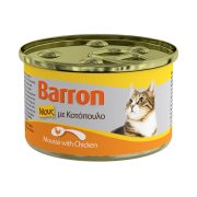 BARRON Υγρή Τροφή Γάτας Κοτόπουλο Μους 85gr