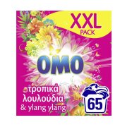 OMO Απορρυπαντικό Πλυντηρίου Ρούχων Σκόνη Τροπικά Λουλούδια 65 πλύσεις