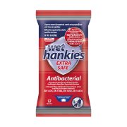 WET HANKIES Extra Safe Υγρομάντιλα Antibacterial 12τεμ 