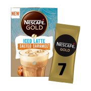 NESCAFE Gold Καφές Στιγμιαίος Iced Latte Salted Caramel 7x14,5gr