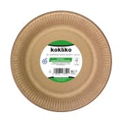 KOKLIKO Πιάτα Χάρτινα 0% Πλαστικό Kraft 23cm 10τεμ