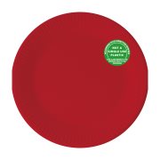 DECORATA Πιάτα Μεγάλα Χάρτινα 0% Πλαστικό Κόκκινα 23cm 8τεμ