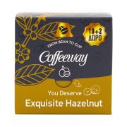 COFFEEWAY Καφές Espresso You Deserve Exquisite Hazelnut σε Κάψουλες συμβατές με μηχανή Nespresso 10x5gr +2 Δώρο