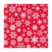 SNOWFLAKES Red & White Χαρτοπετσέτες Χριστουγεννιάτικες 3φύλλων 33x33cm 20τεμ 100gr