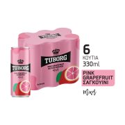 TUBORG Mixer Αναψυκτικό Pink Grapefruit & Σαγκουίνι 6x330ml
