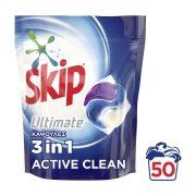 SKIP Ultimate 3in1 Απορρυπαντικό Πλυντηρίου Ρούχων Active Clean 50 κάψουλες