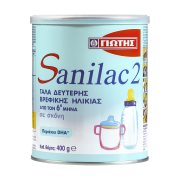 ΓΙΩΤΗΣ Sanilac 2 Γάλα 2ης Βρεφικής Ηλικίας 6+ Μηνών σε σκόνη 400gr