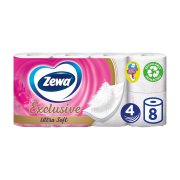 ZEWA Exclusive Χαρτί Υγείας Ultra Soft 4 Φύλλων Λευκό 8τεμ 912gr
