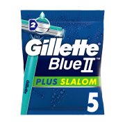 GILLETTE Blue II Ξυραφάκια Μιας Χρήσης Plus Slalom 5τεμ