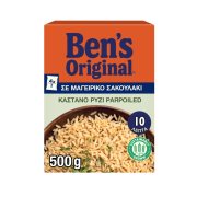 BEN'S ORIGINAL Ρύζι Καστανό Parboiled 10' σε μαγειρικό σακουλάκι 4x125g