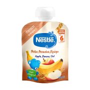 NESTLE Φρουτοπουρές Μήλο Μπανάνα Βρόμη από 6 Μηνών Χωρίς προσθήκη ζάχαρης 90g