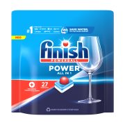 FINISH Powerball Power All In 1 Απορρυπαντικό Πλυντηρίου Πιάτων Ταμπλέτες Κανονικό 27τεμ 396gr