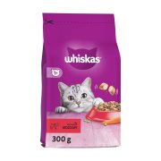 WHISKAS Ξηρά Τροφή Γάτας 1+ετών Κροκέτες Γεμιστές με Μοσχάρι 300g