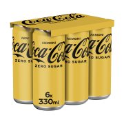 COCA COLA Zero Αναψυκτικό με Λεμόνι Χωρίς ζάχαρη 6x330ml