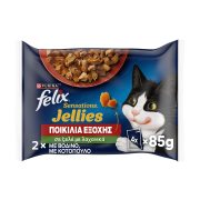 FELIX Sensations Jellies Υγρή Τροφή Γάτας με Ποικιλία Εξοχής σε Ζελέ 4x85g