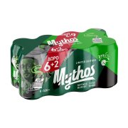 MYTHOS Μπίρα Lager 6x330ml +2 Δώρο