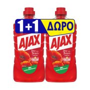 AJAX Γιορτή Λουλουδιών Καθαριστικό Υγρό Πατώματος Αγριολούλουδα 1lt+1 Δώρο
